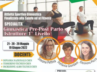 Istruttore 1° livello - Ginnastica pre e post parto